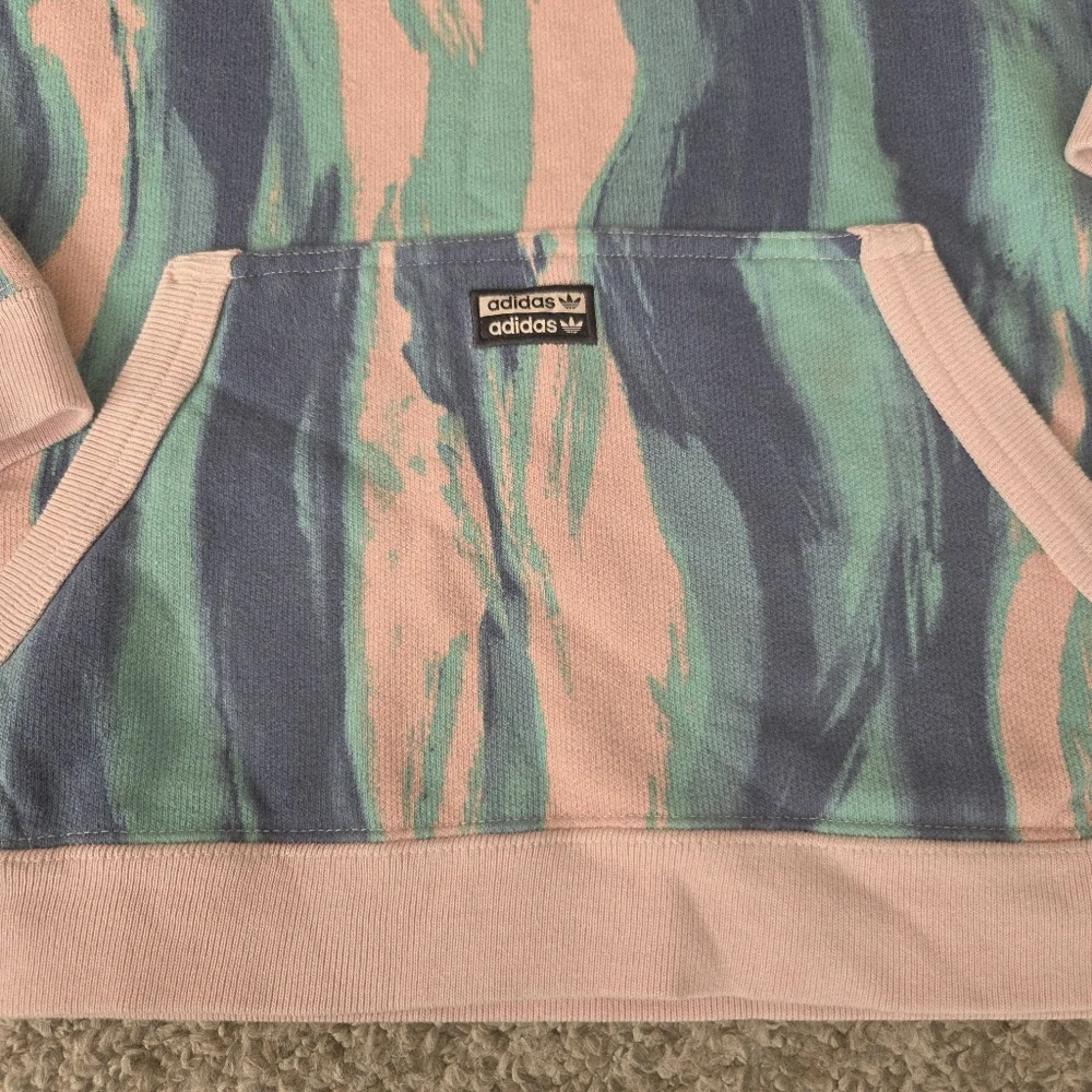 adidas originals R.Y.V. Marbled Paint Pastel AOP Hoodie Sweatshirt Men's‎ Small